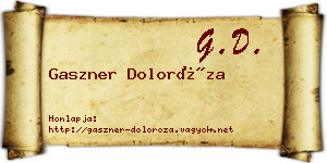 Gaszner Doloróza névjegykártya